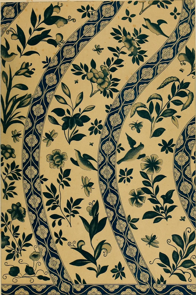 An illustration from Examples of Chinese ornament selected from objects in the South Kensington museum and other collections, 1867, leaf 74