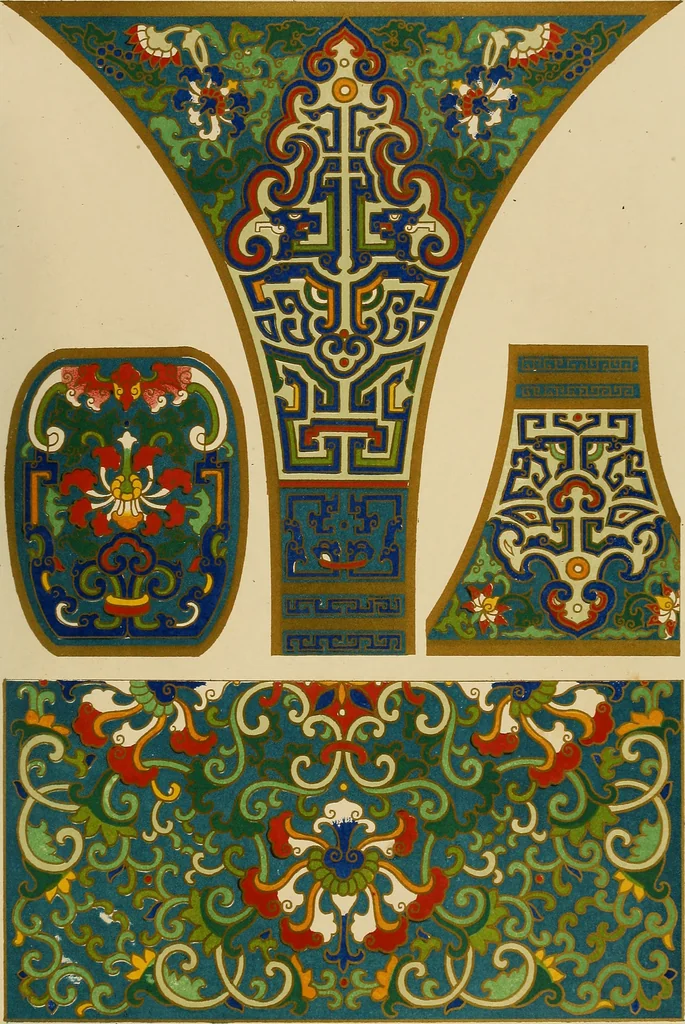 An illustration from Examples of Chinese ornament selected from objects in the South Kensington museum and other collections, 1867, leaf 82