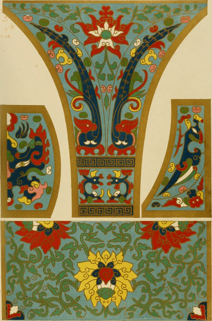 An illustration from Examples of Chinese ornament selected from objects in the South Kensington museum and other collections, 1867, leaf 84