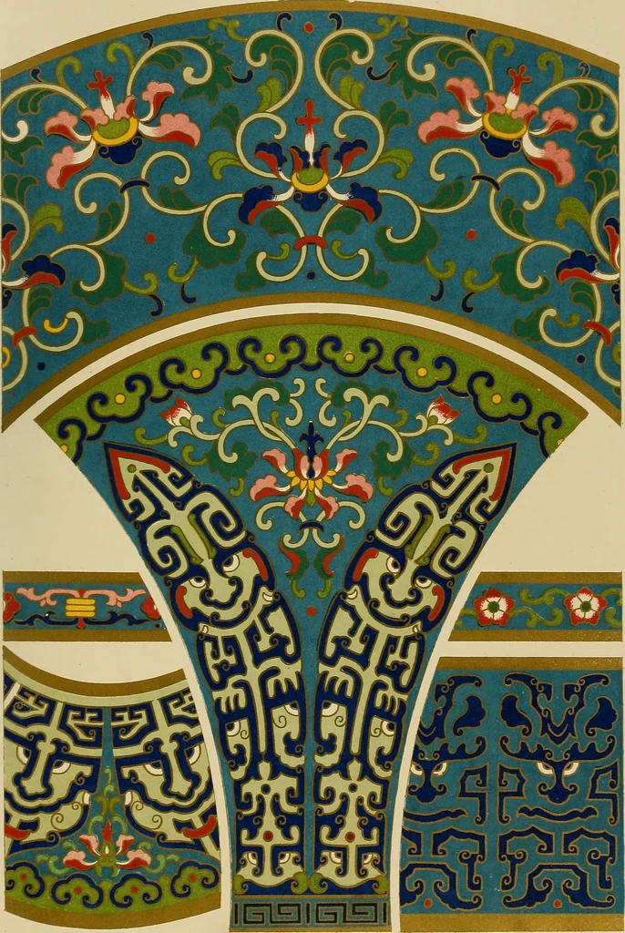 An illustration from Examples of Chinese ornament selected from objects in the South Kensington museum and other collections, 1867, leaf 86