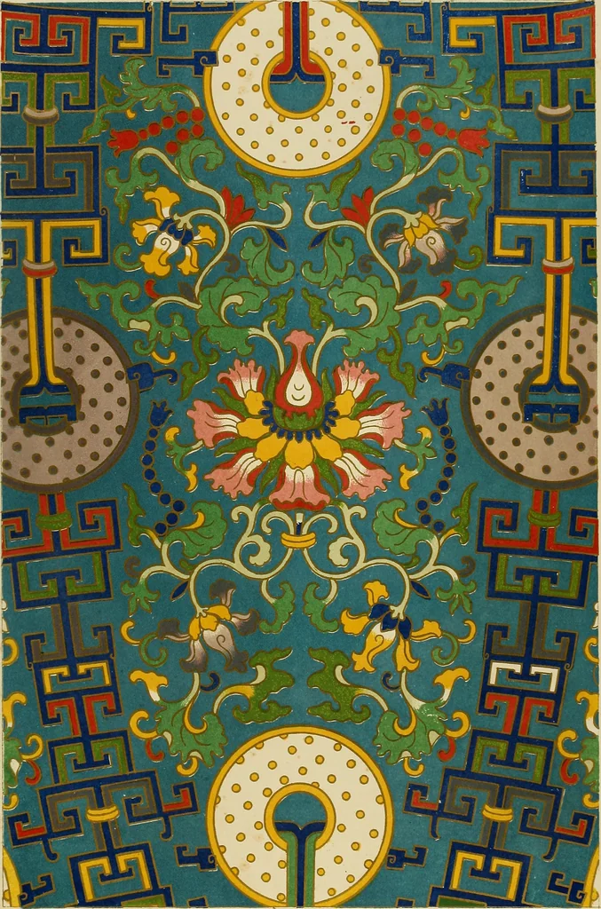 An illustration from Examples of Chinese ornament selected from objects in the South Kensington museum and other collections, 1867, leaf 90