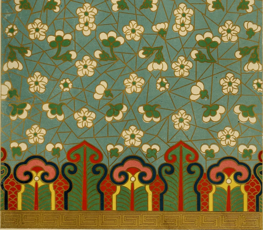 An illustration from Examples of Chinese ornament selected from objects in the South Kensington museum and other collections, 1867, leaf 98