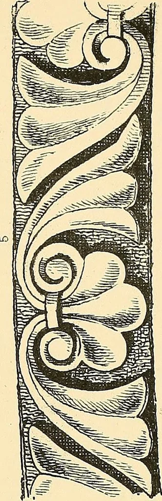 An illustration from Examples of English medieval foliage and coloured decoration, taken from buildings of the twelfth to the fifteenth century: with descriptive letterpress, 1874, leaf 109