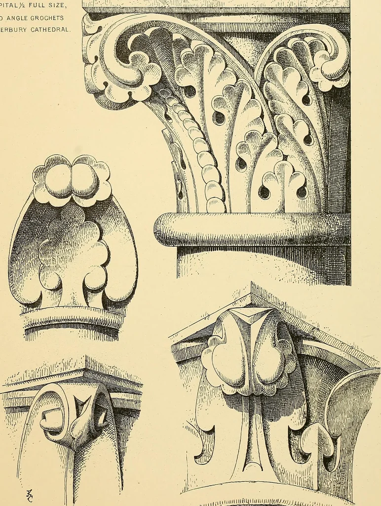 An illustration from Examples of English medieval foliage and coloured decoration, taken from buildings of the twelfth to the fifteenth century: with descriptive letterpress, 1874, leaf 119