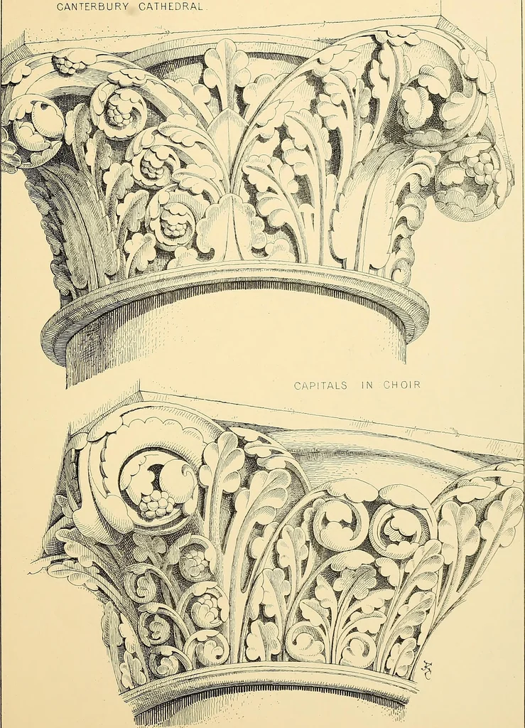 An illustration from Examples of English medieval foliage and coloured decoration, taken from buildings of the twelfth to the fifteenth century: with descriptive letterpress, 1874, leaf 125