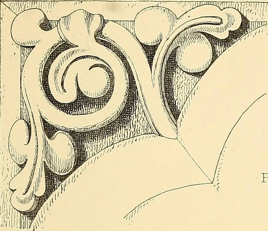 An illustration from Examples of English medieval foliage and coloured decoration, taken from buildings of the twelfth to the fifteenth century: with descriptive letterpress, 1874, leaf 145