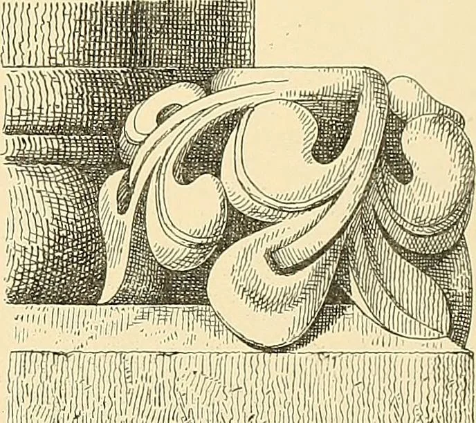 An illustration from Examples of English medieval foliage and coloured decoration, taken from buildings of the twelfth to the fifteenth century: with descriptive letterpress, 1874, leaf 145