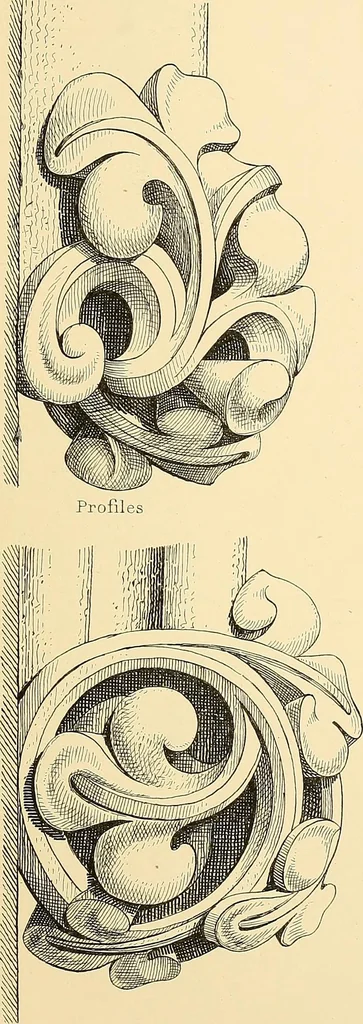 An illustration from Examples of English medieval foliage and coloured decoration, taken from buildings of the twelfth to the fifteenth century: with descriptive letterpress, 1874, leaf 147