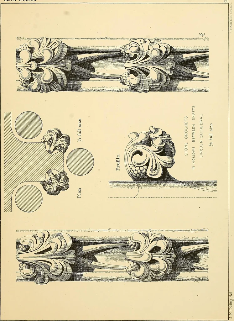 An illustration from Examples of English medieval foliage and coloured decoration, taken from buildings of the twelfth to the fifteenth century: with descriptive letterpress, 1874, leaf 161