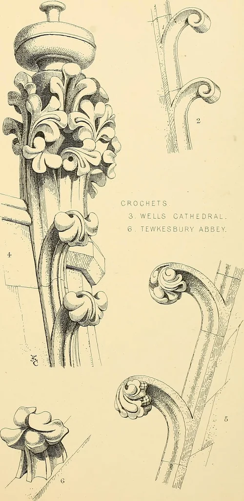 An illustration from Examples of English medieval foliage and coloured decoration, taken from buildings of the twelfth to the fifteenth century: with descriptive letterpress, 1874, leaf 163