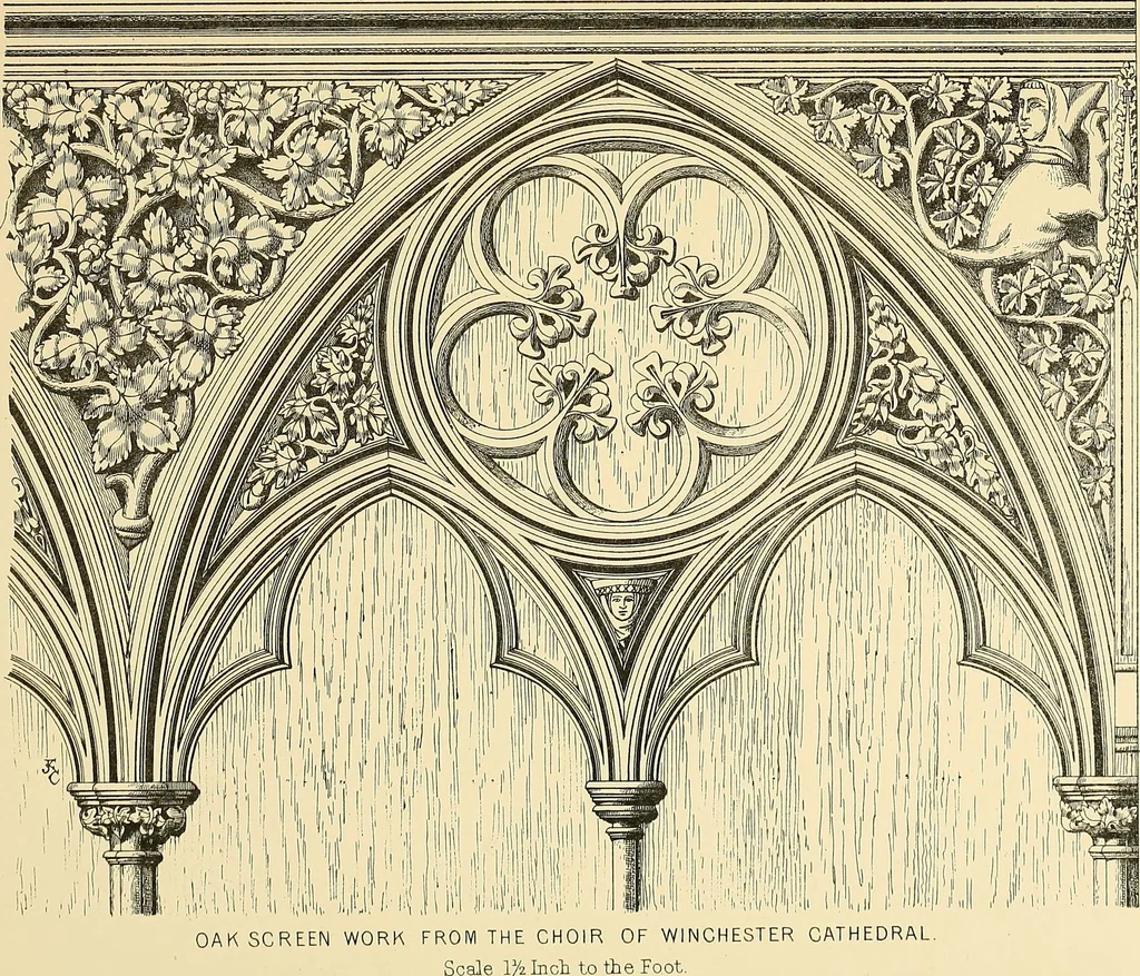 An illustration from Examples of English medieval foliage and coloured decoration, taken from buildings of the twelfth to the fifteenth century: with descriptive letterpress, 1874, leaf 165