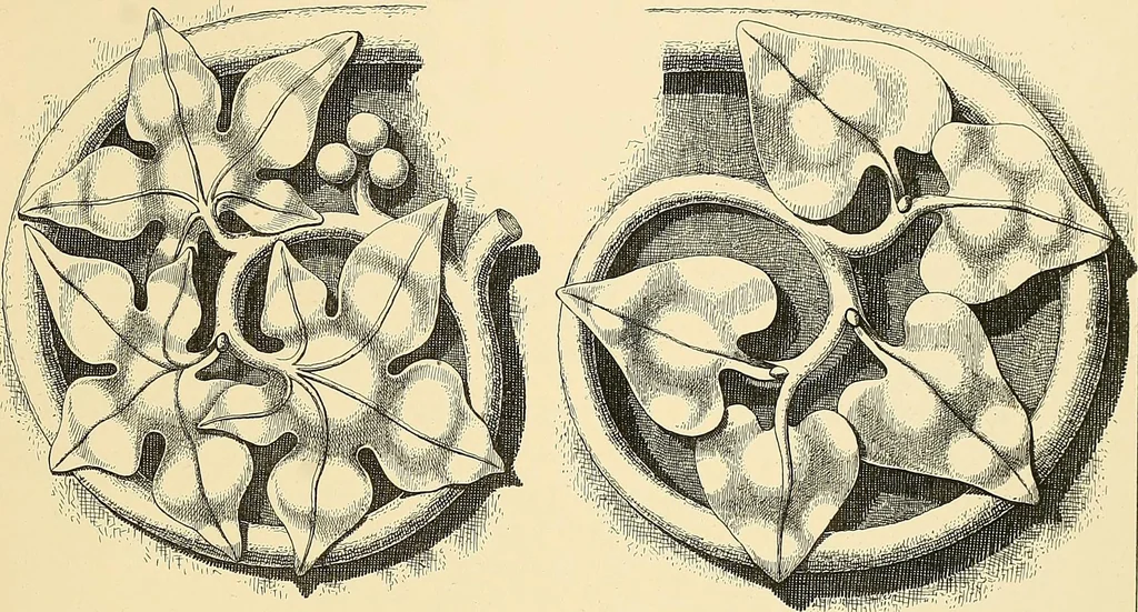 An illustration from Examples of English medieval foliage and coloured decoration, taken from buildings of the twelfth to the fifteenth century: with descriptive letterpress, 1874, leaf 171