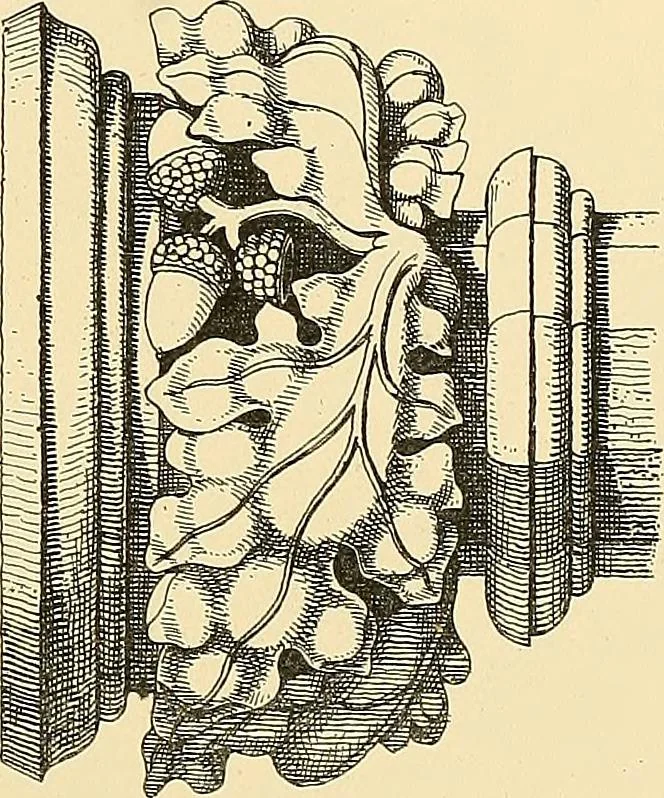 An illustration from Examples of English medieval foliage and coloured decoration, taken from buildings of the twelfth to the fifteenth century: with descriptive letterpress, 1874, leaf 209