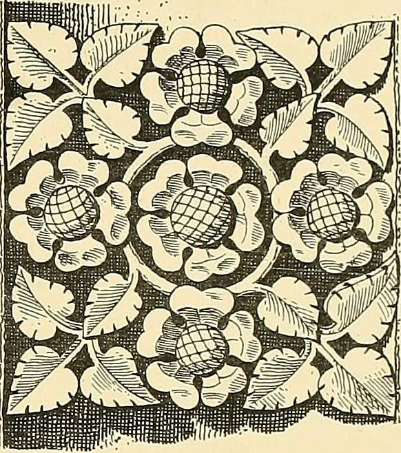 An illustration from Examples of English medieval foliage and coloured decoration, taken from buildings of the twelfth to the fifteenth century: with descriptive letterpress, 1874, leaf 209