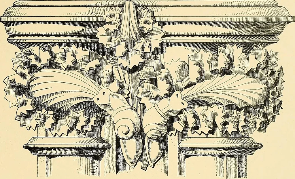 An illustration from Examples of English medieval foliage and coloured decoration, taken from buildings of the twelfth to the fifteenth century: with descriptive letterpress, 1874, leaf 229