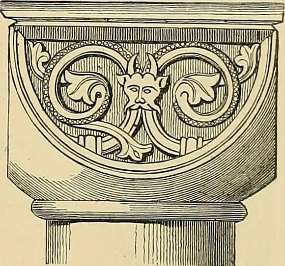 An illustration from Examples of English medieval foliage and coloured decoration, taken from buildings of the twelfth to the fifteenth century: with descriptive letterpress, 1874, leaf 41