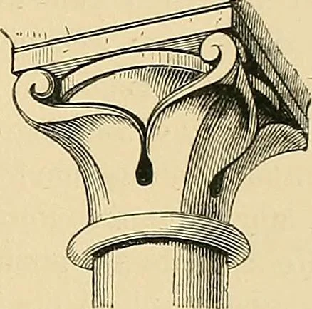 An illustration from Examples of English medieval foliage and coloured decoration, taken from buildings of the twelfth to the fifteenth century: with descriptive letterpress, 1874, leaf 45