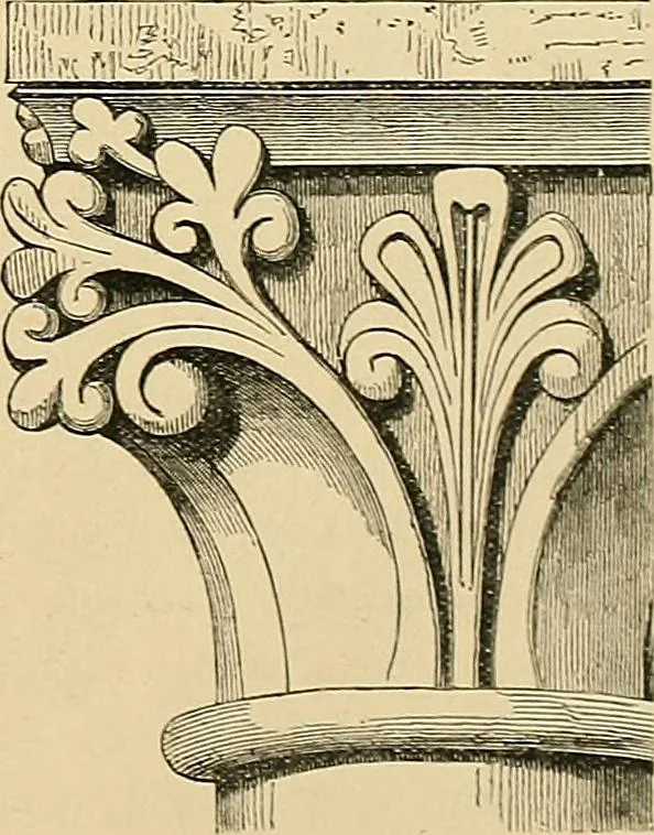 An illustration from Examples of English medieval foliage and coloured decoration, taken from buildings of the twelfth to the fifteenth century: with descriptive letterpress, 1874, leaf 49