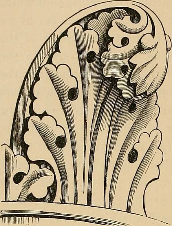 An illustration from Examples of English medieval foliage and coloured decoration, taken from buildings of the twelfth to the fifteenth century: with descriptive letterpress, 1874, leaf 54