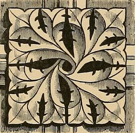 An illustration from Examples of English medieval foliage and coloured decoration, taken from buildings of the twelfth to the fifteenth century: with descriptive letterpress, 1874, leaf 78