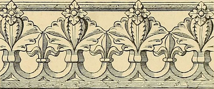 An illustration from Examples of English medieval foliage and coloured decoration, taken from buildings of the twelfth to the fifteenth century: with descriptive letterpress, 1874, leaf 79