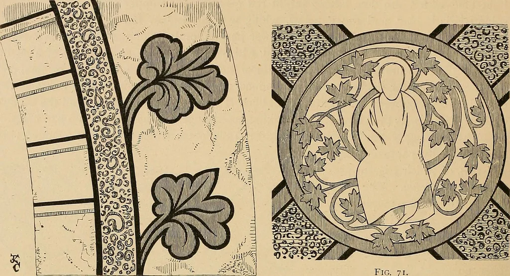 An illustration from Examples of English medieval foliage and coloured decoration, taken from buildings of the twelfth to the fifteenth century: with descriptive letterpress, 1874, leaf 86
