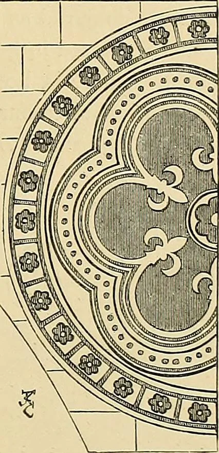 An illustration from Examples of English medieval foliage and coloured decoration, taken from buildings of the twelfth to the fifteenth century: with descriptive letterpress, 1874, leaf 87