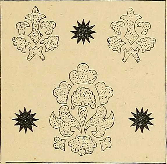 An illustration from Examples of English medieval foliage and coloured decoration, taken from buildings of the twelfth to the fifteenth century: with descriptive letterpress, 1874, leaf 89
