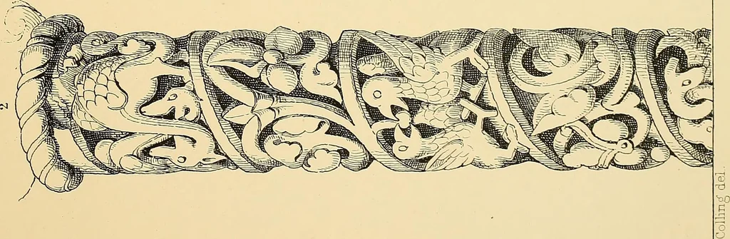 An illustration from Examples of English medieval foliage and coloured decoration, taken from buildings of the twelfth to the fifteenth century: with descriptive letterpress, 1874, leaf 97