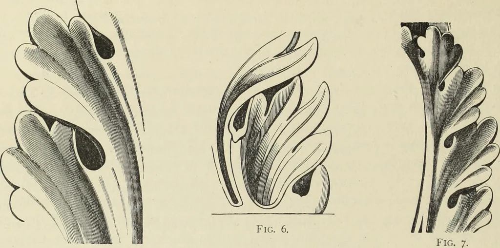 An illustration from Examples of English mediaeval foliage and coloured decoration, taken from buildings of the twelfth to the fifteenth century: with descriptive letterpress, 1874, leaf 16
