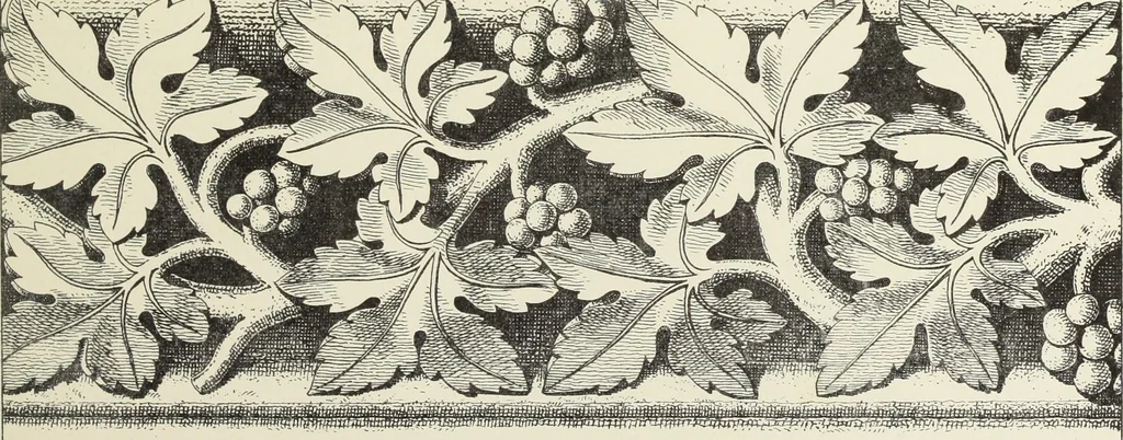 An illustration from Examples of English mediaeval foliage and coloured decoration, taken from buildings of the twelfth to the fifteenth century: with descriptive letterpress, 1874, leaf 241