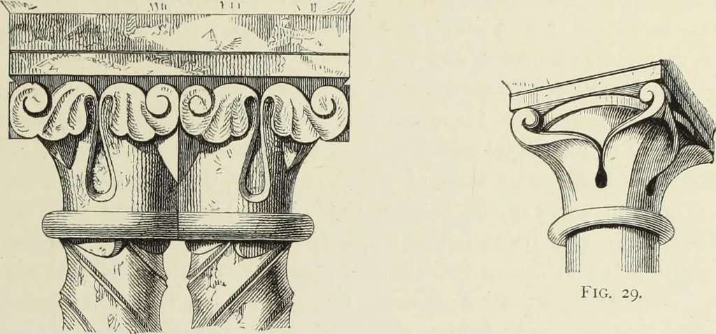An illustration from Examples of English mediaeval foliage and coloured decoration, taken from buildings of the twelfth to the fifteenth century: with descriptive letterpress, 1874, leaf 35