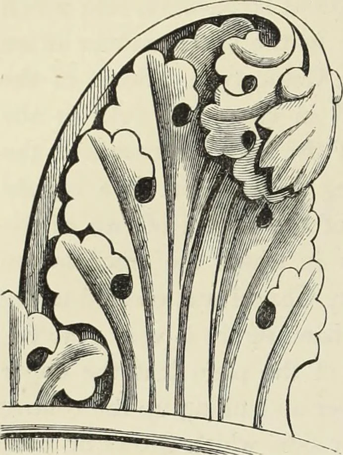 An illustration from Examples of English mediaeval foliage and coloured decoration, taken from buildings of the twelfth to the fifteenth century: with descriptive letterpress, 1874, leaf 44