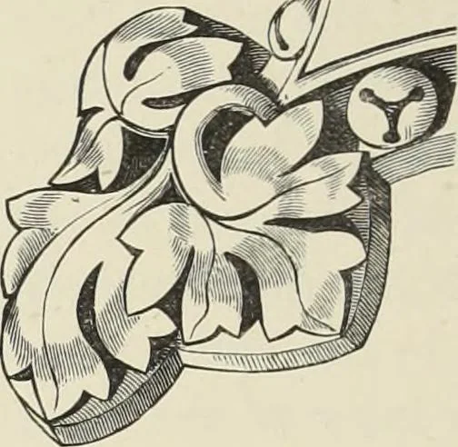 An illustration from Examples of English mediaeval foliage and coloured decoration, taken from buildings of the twelfth to the fifteenth century: with descriptive letterpress, 1874, leaf 62