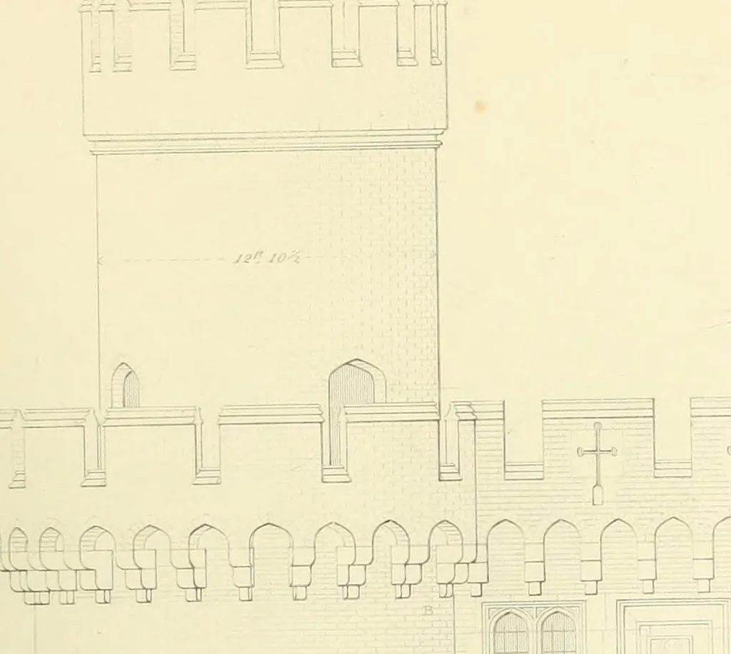 An illustration from Examples of Gothic architecture : selected from various ancient edifices in England : consisting of plans, elevations, sections, and parts at large : accompanied by historical and descriptive accounts, 1850, leaf 114