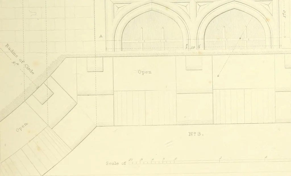 An illustration from Examples of Gothic architecture : selected from various ancient edifices in England : consisting of plans, elevations, sections, and parts at large : accompanied by historical and descriptive accounts, 1850, leaf 120
