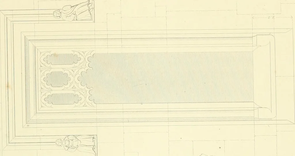 An illustration from Examples of Gothic architecture : selected from various ancient edifices in England : consisting of plans, elevations, sections, and parts at large : accompanied by historical and descriptive accounts, 1850, leaf 146