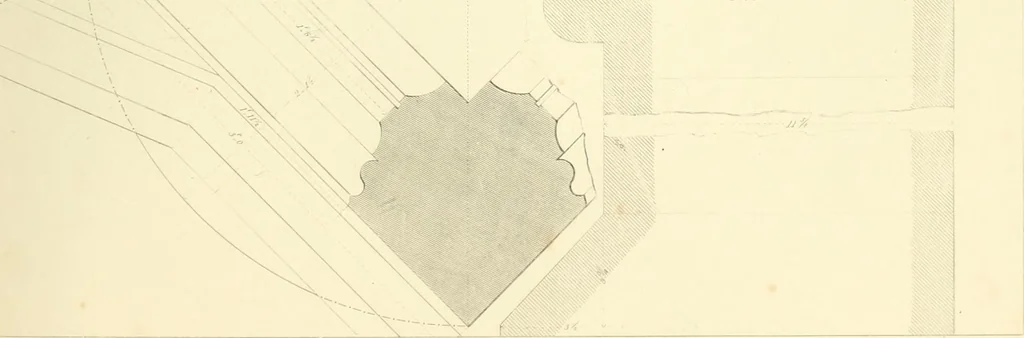 An illustration from Examples of Gothic architecture : selected from various ancient edifices in England : consisting of plans, elevations, sections, and parts at large : accompanied by historical and descriptive accounts, 1850, leaf 156