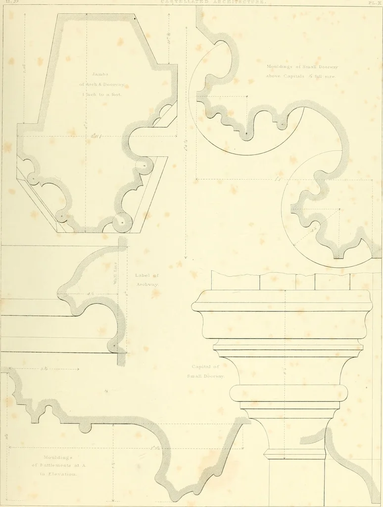 An illustration from Examples of Gothic architecture : selected from various ancient edifices in England : consisting of plans, elevations, sections, and parts at large : accompanied by historical and descriptive accounts, 1850, leaf 170