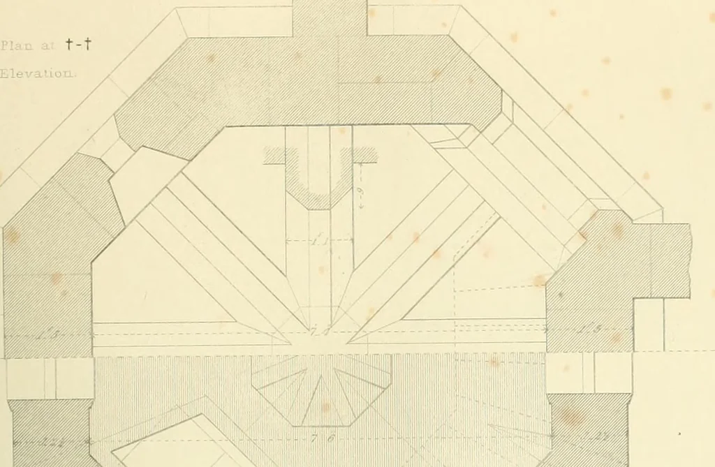 An illustration from Examples of Gothic architecture : selected from various ancient edifices in England : consisting of plans, elevations, sections, and parts at large : accompanied by historical and descriptive accounts, 1850, leaf 204