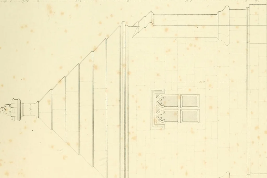 An illustration from Examples of Gothic architecture : selected from various ancient edifices in England : consisting of plans, elevations, sections, and parts at large : accompanied by historical and descriptive accounts, 1850, leaf 210