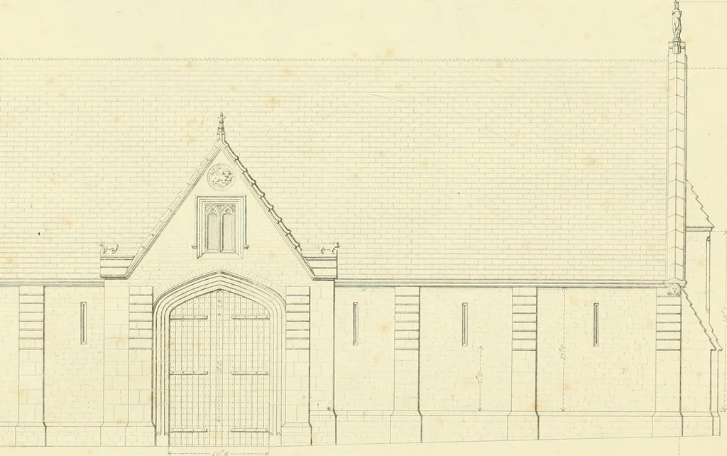 An illustration from Examples of Gothic architecture : selected from various ancient edifices in England : consisting of plans, elevations, sections, and parts at large : accompanied by historical and descriptive accounts, 1850, leaf 230