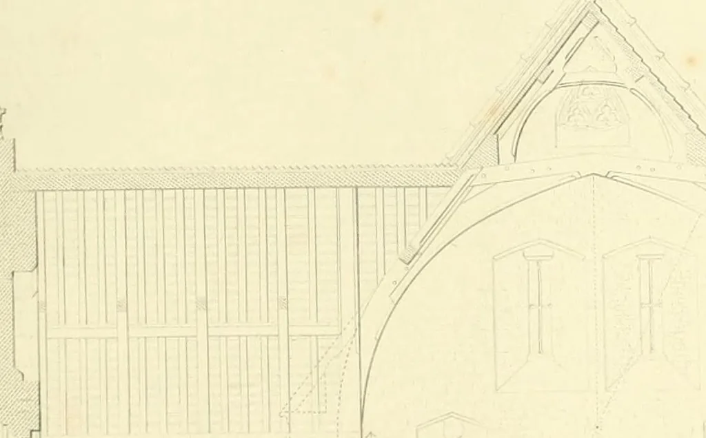 An illustration from Examples of Gothic architecture : selected from various ancient edifices in England : consisting of plans, elevations, sections, and parts at large : accompanied by historical and descriptive accounts, 1850, leaf 234