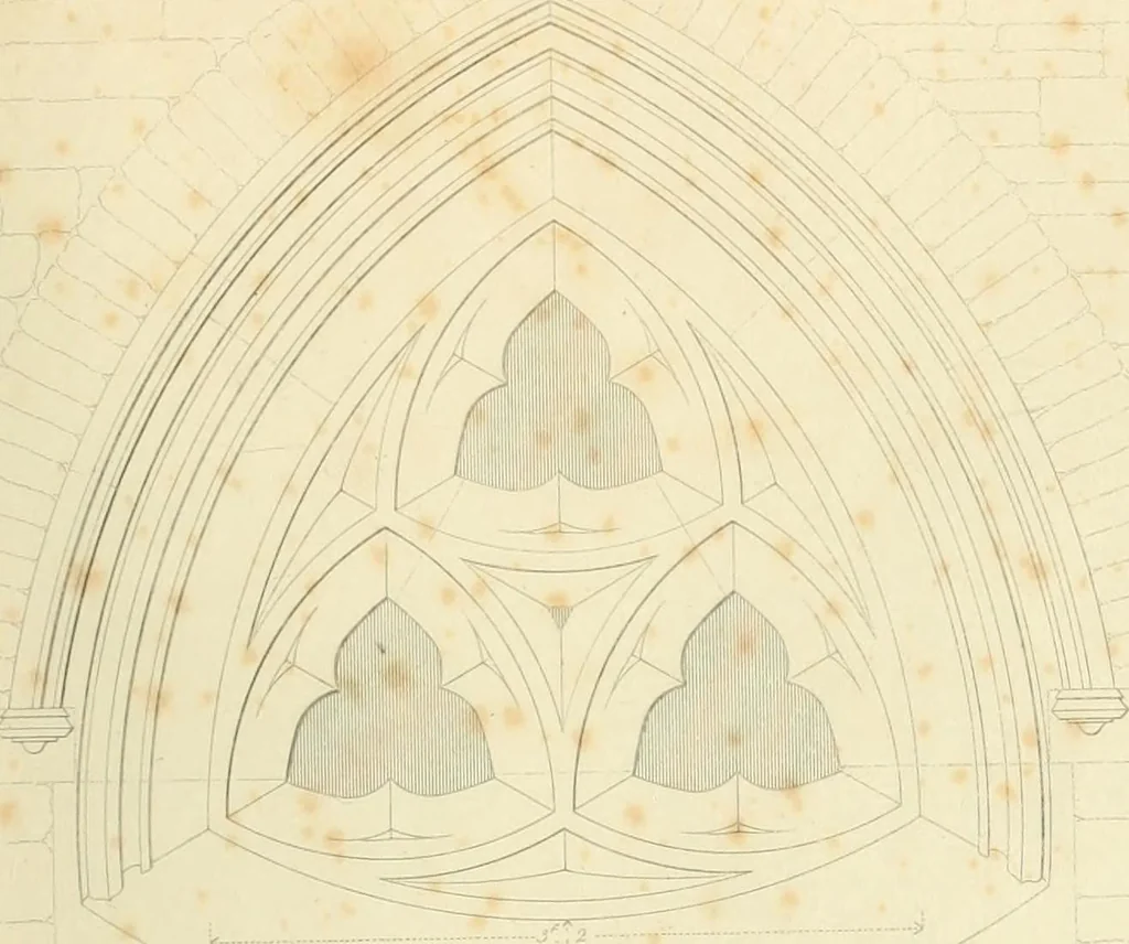 An illustration from Examples of Gothic architecture : selected from various ancient edifices in England : consisting of plans, elevations, sections, and parts at large : accompanied by historical and descriptive accounts, 1850, leaf 238