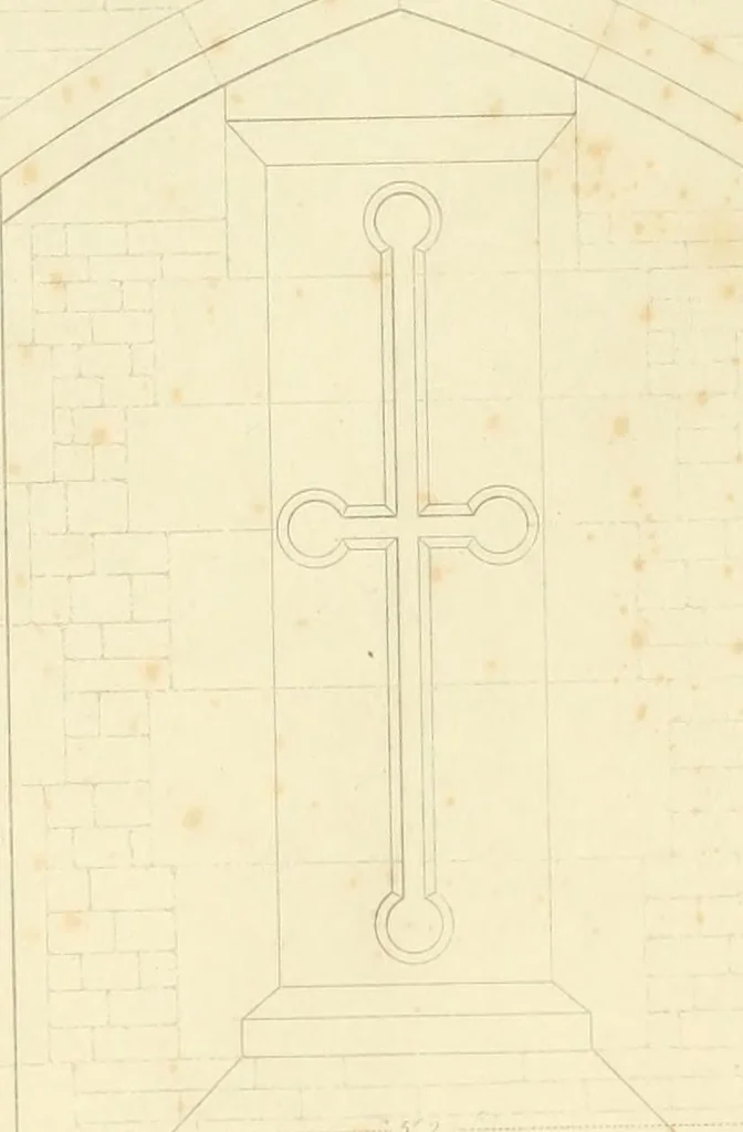 An illustration from Examples of Gothic architecture : selected from various ancient edifices in England : consisting of plans, elevations, sections, and parts at large : accompanied by historical and descriptive accounts, 1850, leaf 238