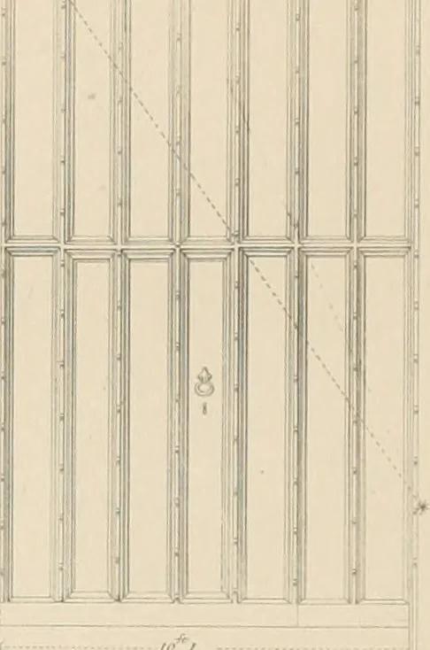 An illustration from Examples of Gothic architecture : selected from various antient edifices in England, consisting of plans, elevations, sections, and parts at large ... accompanied by historical and descriptive accounts, 1838, leaf 120