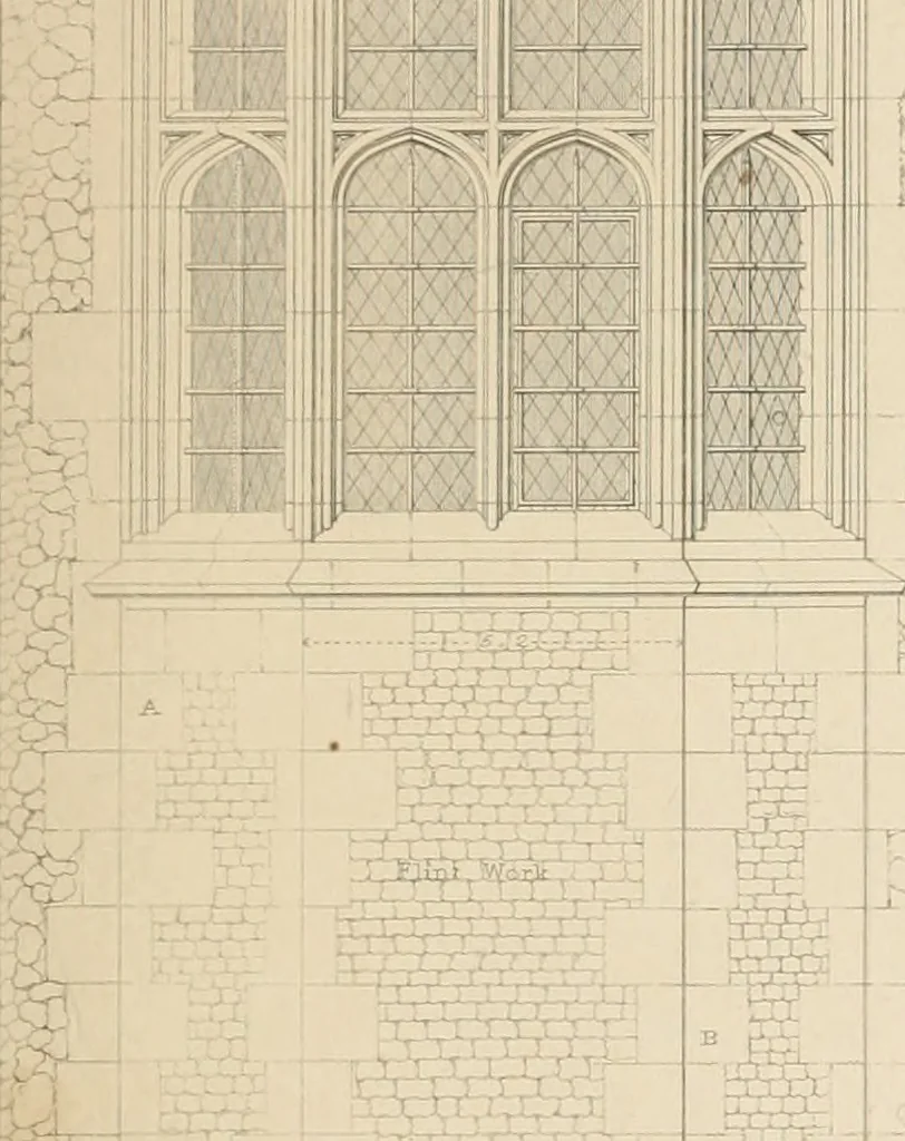 An illustration from Examples of Gothic architecture : selected from various antient edifices in England, consisting of plans, elevations, sections, and parts at large ... accompanied by historical and descriptive accounts, 1838, leaf 166