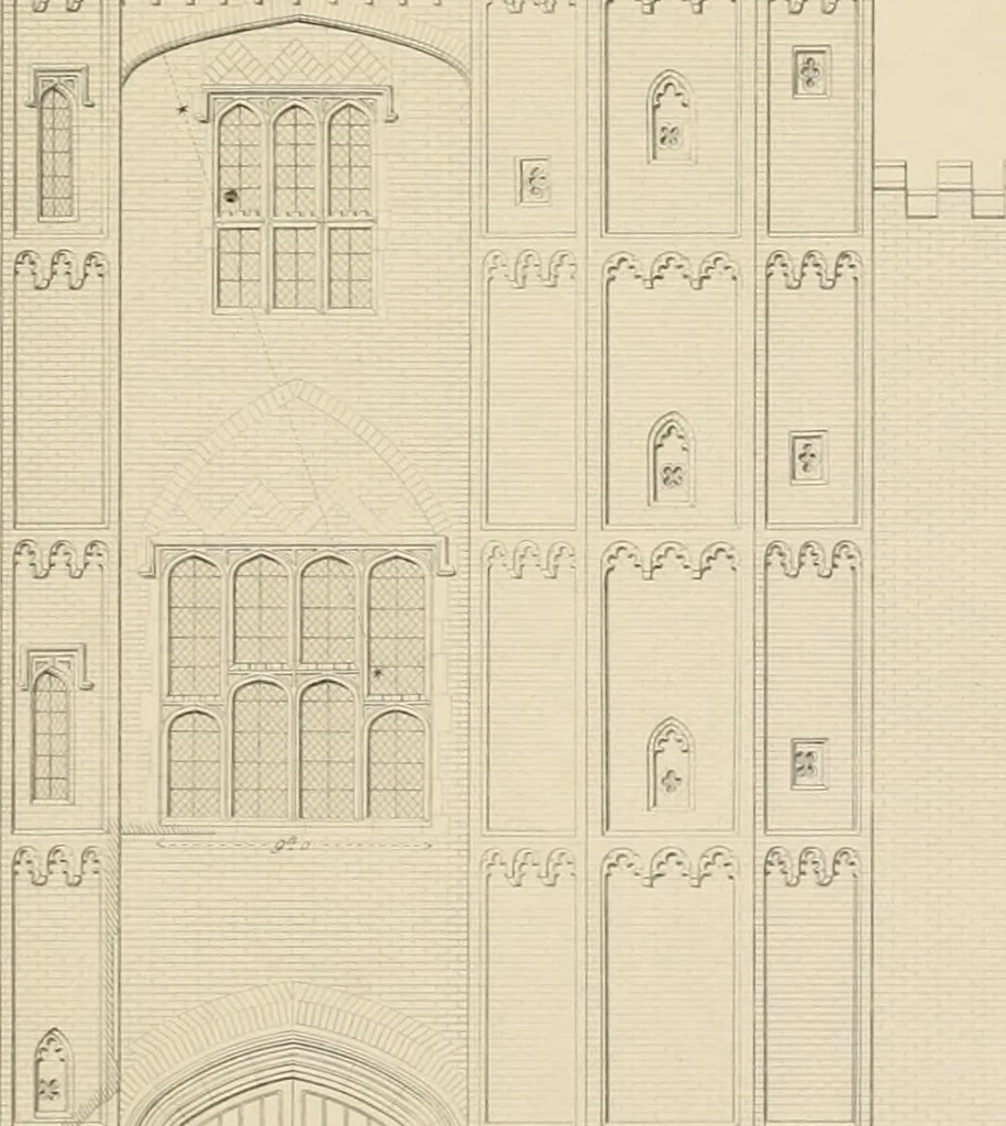 An illustration from Examples of Gothic architecture : selected from various antient edifices in England, consisting of plans, elevations, sections, and parts at large ... accompanied by historical and descriptive accounts, 1838, leaf 192
