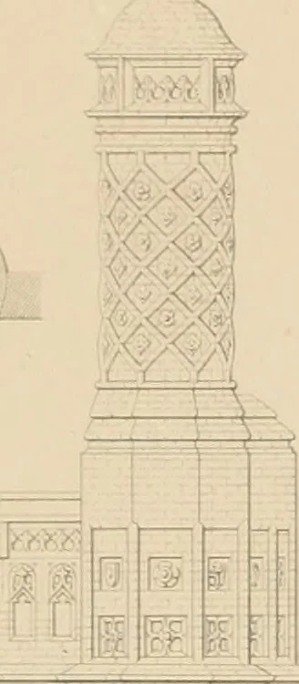 An illustration from Examples of Gothic architecture : selected from various antient edifices in England, consisting of plans, elevations, sections, and parts at large ... accompanied by historical and descriptive accounts, 1838, leaf 212