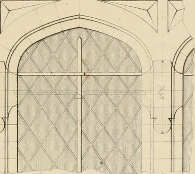 An illustration from Examples of Gothic architecture : selected from various antient edifices in England, consisting of plans, elevations, sections, and parts at large ... accompanied by historical and descriptive accounts, 1838, leaf 224